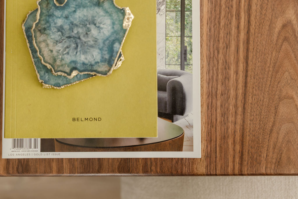 Walnut C-Table, Long Tray Top