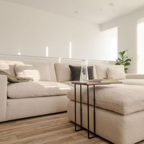 Walnut C-Table, Long Tray Top